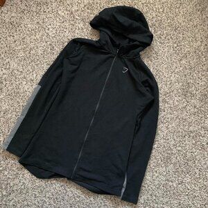 Women Gymshark hoodie with grey accents #fitness